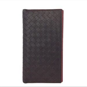 Bottega Veneta Intrecciato Leather Continental Wallet – Red Interior